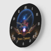 クロノ動的フラクタルアート壁時計 ラージ壁時計 (傾斜)