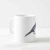 クロハシカササギの水彩画の鳥の種の芸術 コーヒーマグカップ (正面左)