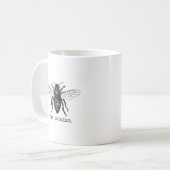クロバエマルハナバチの働き蜂 コーヒーマグカップ (正面左)