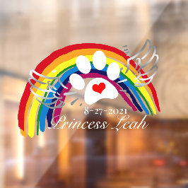 クロパーソナライズされたッシングレインボーブリッジドッグ ウィンドウサイン