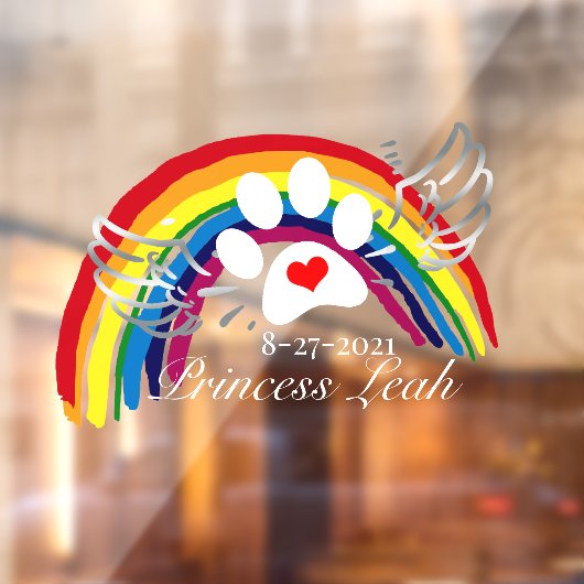 クロパーソナライズされたッシングレインボーブリッジドッグ ウィンドウサイン (シート2)