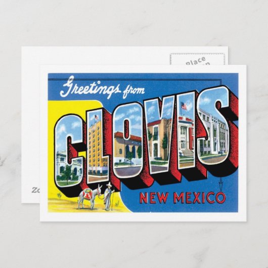 クロビスNM統一された州シティ ポストカード (正面/裏面)