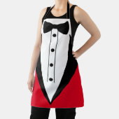 クロピアエプロンのゲーム夜tuxedo黒いネクタイ エプロン (インサイチュ)
