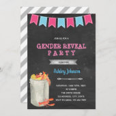 クロフィッシュは、性別を表す招待をゆでます 招待状 (正面/裏面)