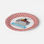 クロフィッシュシーフードパーティーピクニックファミリー懇親会 ペーパープレート (アングル)