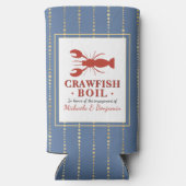 クロフィッシュシーフードブルー婚約パーティ スリム缶クーラー (裏面)