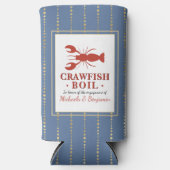 クロフィッシュシーフードブルー婚約パーティ スリム缶クーラー (正面)