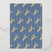 クロフィッシュシーフードブルー婚約パーティ 箔招待状 (裏面)