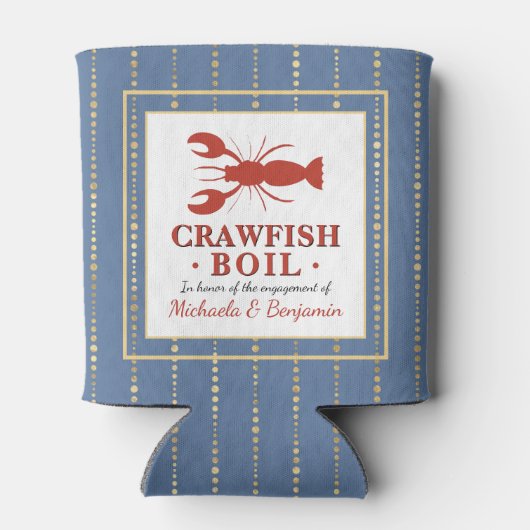 クロフィッシュシーフードブルー婚約パーティ 缶クーラー (裏面)