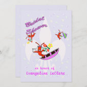 クロフィッシュフルーアデリスブライダルシャワーインビテーション 招待状 (正面/裏面)