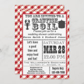 クロフィッシュボイルウェディングシャワーパーティの招待状2 招待状 (正面/裏面)