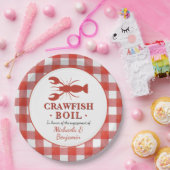 クロフィッシュボイルカップルピクニック婚約パーティ ペーパープレート (パーティー)