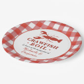 クロフィッシュボイルカップルピクニック婚約パーティ ペーパープレート (アングル)