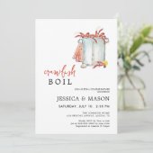 クロフィッシュボイルカップルブライダルシャワー 招待状 (スタンド正面)