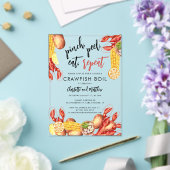 クロフィッシュボイルシーフード婚約パーティ アクリル招待状 (インサイチュ (ウェディング))