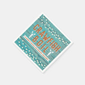 クロフィッシュボイルスペシャルイベントブルー婚約パーティ スタンダードカクテルナプキン (角)