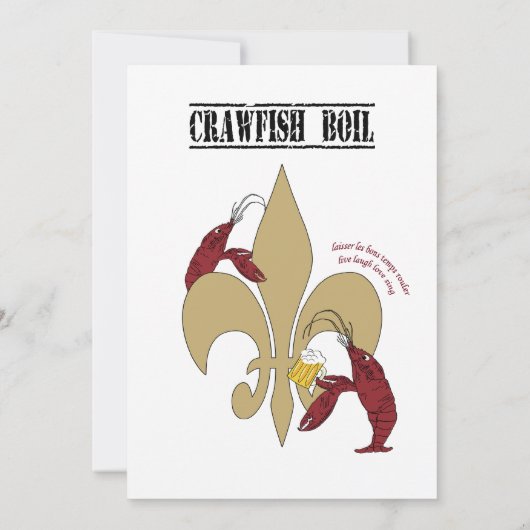 クロフィッシュボイルパーティの招待状 招待状 (裏面)