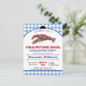 クロフィッシュボイルブループライドパーティの招待状 ポストカード (スタンド正面)