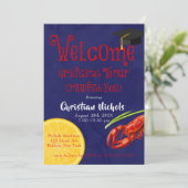 クロフィッシュボイルブルー卒業パーティー招待状 招待状 (スタンド正面)