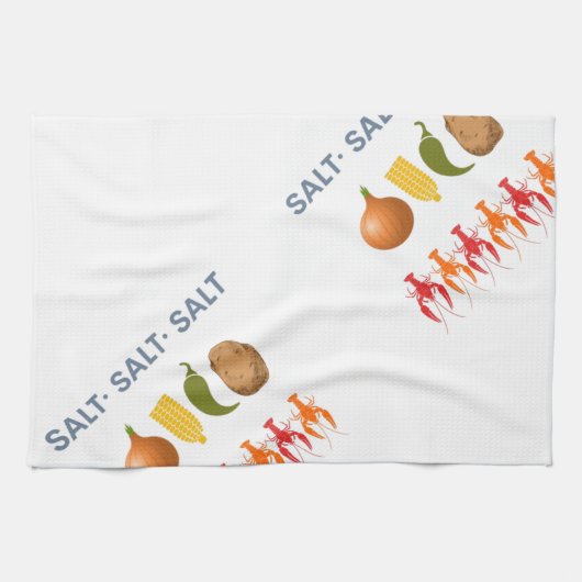 クロフィッシュボイルレシピ熱タンブラー キッチンタオル (横)