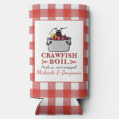 クロフィッシュボイルロブスターバーベキュー婚約パーティ スリム缶クーラー (裏面)