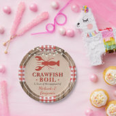 クロフィッシュボイルロブスター婚約パーティ 素朴 ペーパープレート (パーティー)