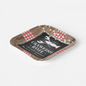 クロフィッシュボイルロブスター素朴ウッド婚約パーティ ペーパープレート (傾斜あり)