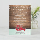 クロフィッシュボイル婚約パーティミントロブスター 招待状 (スタンド正面)