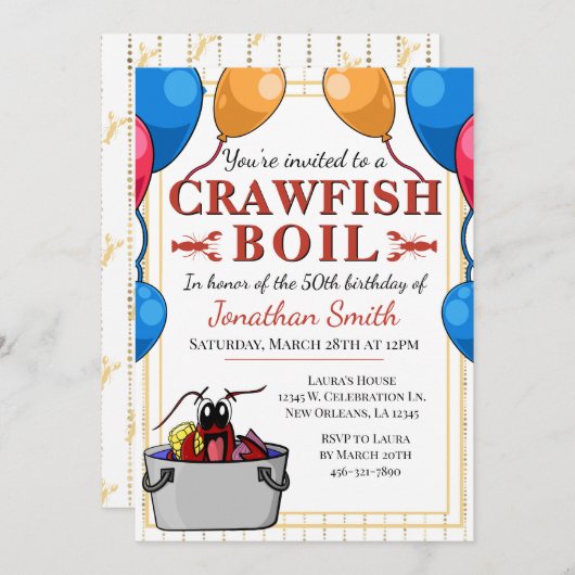 クロフィッシュボイル特殊イベント誕生日 招待状 (正面/裏面)