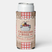 クロフィッシュボイル素朴カップル婚約パーティ スリム缶クーラー (Seltzer裏面)