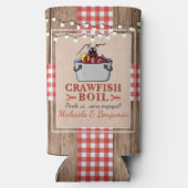 クロフィッシュボイル素朴カップル婚約パーティ スリム缶クーラー (裏面)