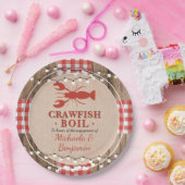 クロフィッシュボイル素朴カップル婚約パーティ ペーパープレート (パーティー)