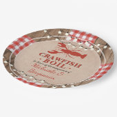 クロフィッシュボイル素朴カップル婚約パーティ ペーパープレート (アングル)