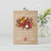 クロフィッシュボイル誕生日クラフトウッドカット 招待状 (スタンド正面)