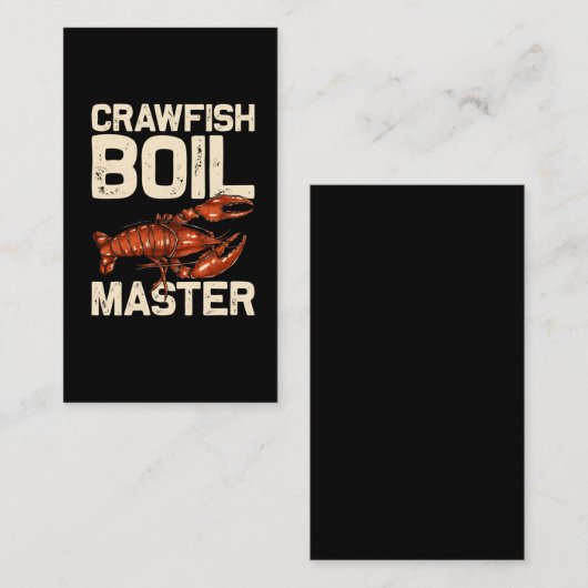 クロフィッシュボイル調理師ユーモアシーフードグルメ 名刺 (正面/裏面)