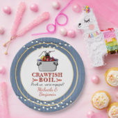 クロフィッシュボイルBBQカップルのシャワー婚約パーティ ペーパープレート (パーティー)