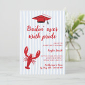 クロフィッシュライトブルー&レッドドードルグラードパーティー 招待状 (スタンド正面)