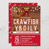 クロフィッシュ年間夏の家族の懇親会パーティー 招待状 (正面/裏面)