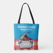 クロフィッシュ年間家族のパーティーピクニック トートバッグ (裏面)