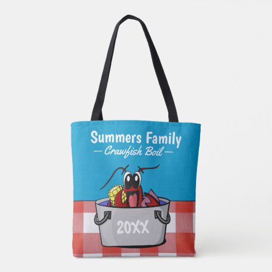 クロフィッシュ年間家族のパーティーピクニック トートバッグ (裏面)