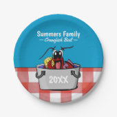 クロフィッシュ年間家族のパーティーピクニック ペーパープレート (正面)