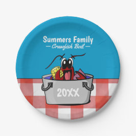 クロフィッシュ年間家族のパーティーピクニック ペーパープレート