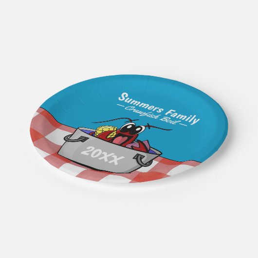 クロフィッシュ年間家族のパーティーピクニック ペーパープレート (アングル)