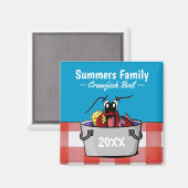 クロフィッシュ年間家族のパーティーピクニック マグネット (正面/裏面)