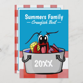 クロフィッシュ年間家族のパーティーピクニック 招待状