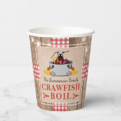 クロフィッシュ年間家族のパーティー素朴ピクニック 紙コップ (裏面)