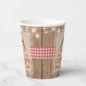 クロフィッシュ年間家族のパーティー素朴ピクニック 紙コップ (左)