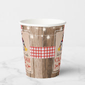 クロフィッシュ年間家族のパーティー素朴ピクニック 紙コップ (右)