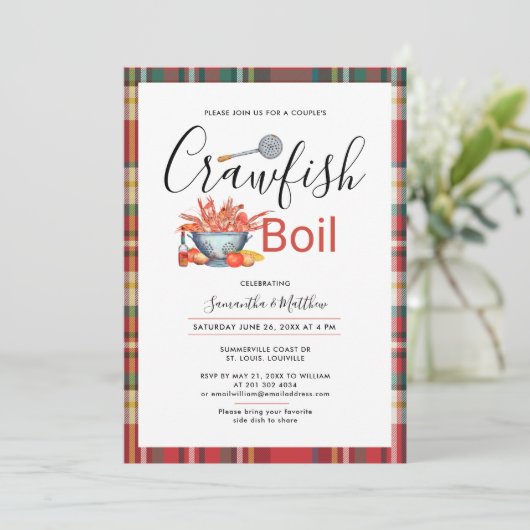 クロフィッシュ沸騰婚約シーフードパーティープレイド 招待状 (スタンド正面)