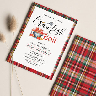 クロフィッシュ沸騰婚約シーフードパーティープレイド 招待状